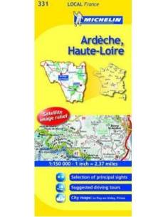 MN 331 Ardéche - Haute-Loire térkép