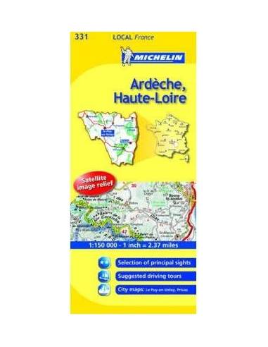 MN 331 Ardéche - Haute-Loire térkép