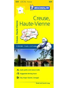 MN 325 Creuse - Haute-Vienne térkép