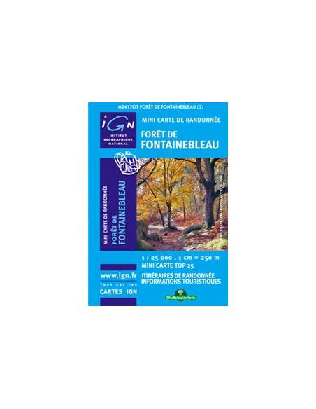 IGN Foret de Fontainebleau mini térkép M2417 OT