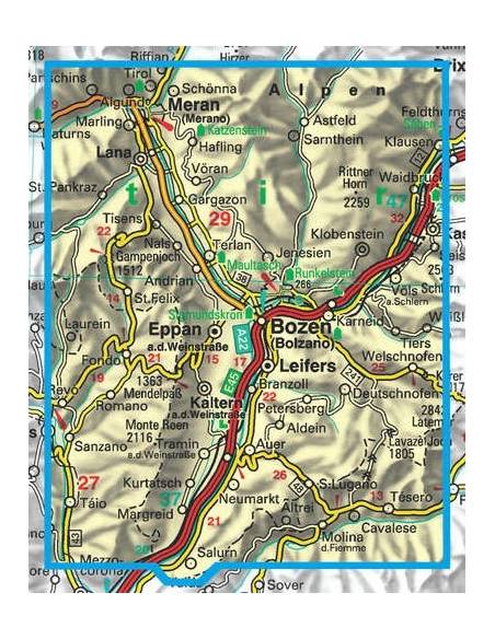 WKS 1 Bolzano/Merano/Srantal térkép