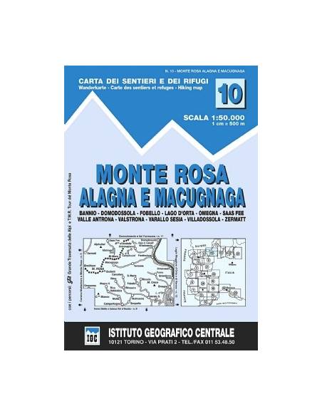 IGC 10 Monte Rosa, Alagna e Macugnaga térkép