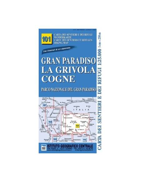 IGC 101 Gran Paradiso - La Grivola - Cogne térkép