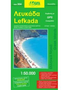 Lefkada (304) autó és turistatérkép