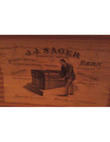 Utazóláda, eredeti J.J. Sager zárral