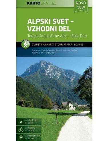 Alpski Svet-vzhodni del - Szlovén-Alpok keleti része turistatérkép