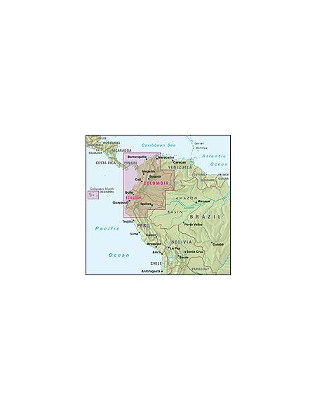 Kolumbia, Ecuador térkép - Colombia - Ecuador