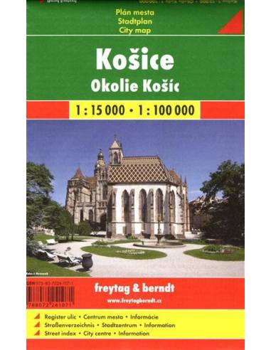Kassa (Kosice) / Kassa és környéke térkép