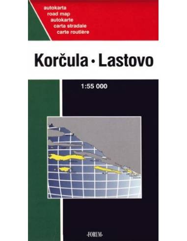 Korcula-Lestovo-Mljet-Sipan-Lopud-Kolocep térkép